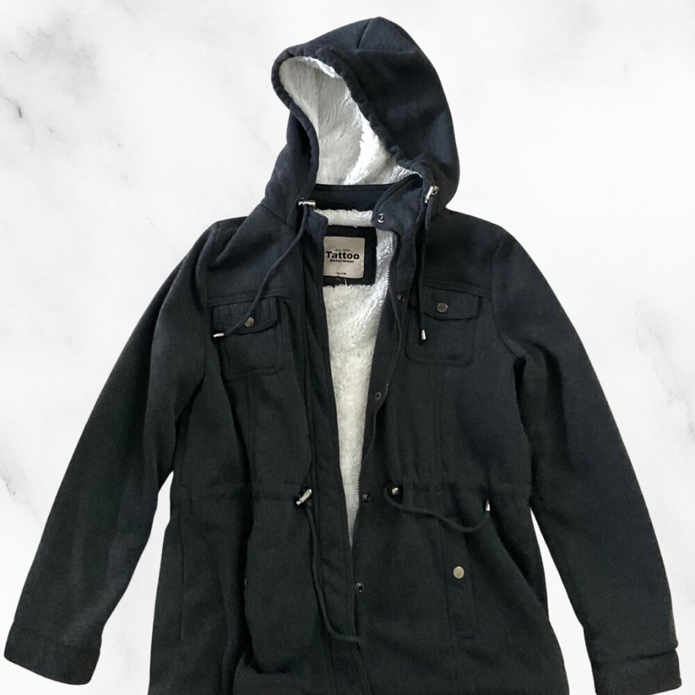 Women's Black Hooded Jacket